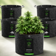 Atmungsaktiver Cannabis Grow Bag Stofftopf mit Griffen & Metallösen – robuster Pflanzsack für gesundes Wurzelwachstum